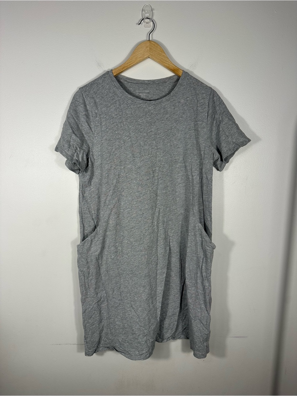 Eileen Fisher Organic Cotton Stripe T-Shirt Pocket Dress Women’s Sz‎ L - Picture 2 of 8